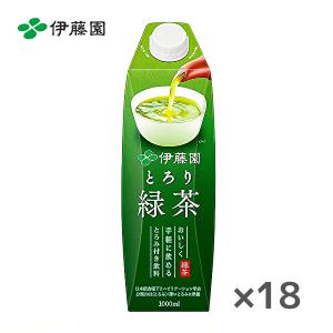 【送料無料(※東北・北海道・沖縄除く)】【3ケース】伊藤園 とろり緑茶 1000ml紙パック×6本入 3ケース｜sanchoku-support