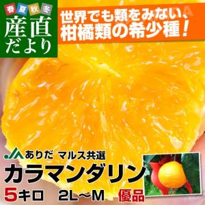 送料無料 和歌山県より産地直送 JAありだマルス共選 カラマンダリン 2LからMサイズ 優品 5キロ