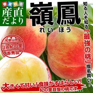 送料無料　和歌山県より産地直送　JA紀の里　嶺鳳（れいほう）　赤秀品　約1.8キロ（6玉から8玉）桃　もも