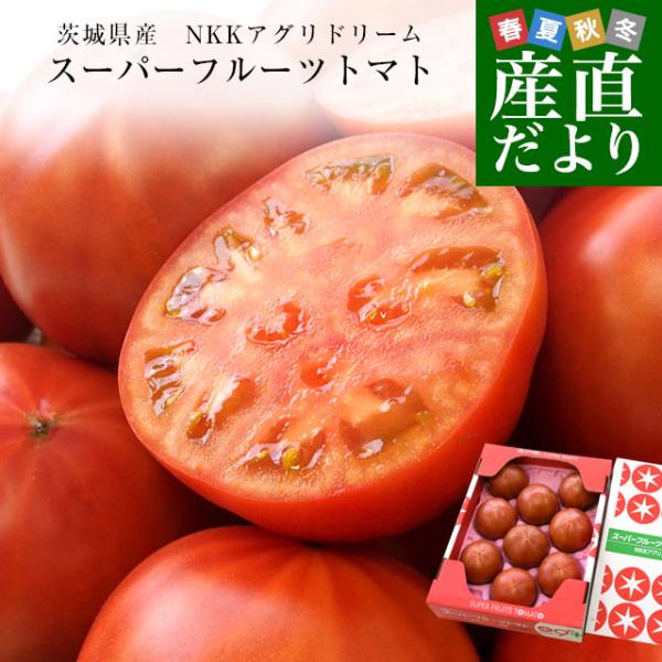 茨城県より産地直送 NKKアグリドリーム スーパーフルーツトマト 9度＋ A品 約1キロ(8玉から1...