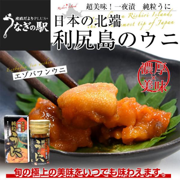北海道 利尻島産 一夜漬 純粒うに（エゾバフンウニ） 60g×2本セット　送料無料 ウニ 雲丹