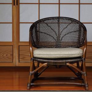ラタン一人がけソファ クッション個付き 軽量 ソファー
