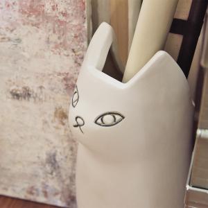 傘立て ネコ 猫 黒猫 キャット 陶器 おしゃ...の詳細画像4