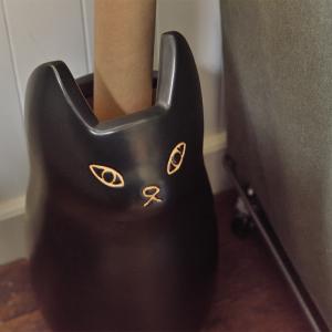 傘立て ネコ 猫 黒猫 キャット 陶器 おしゃ...の詳細画像5