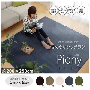 洗える ラグ 200×250cm 3畳 無地 抗...の商品画像