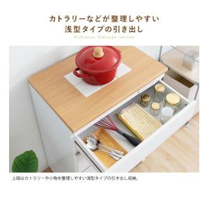 レンジ台 幅60 おしゃれ 北欧 キャスター ...の詳細画像5