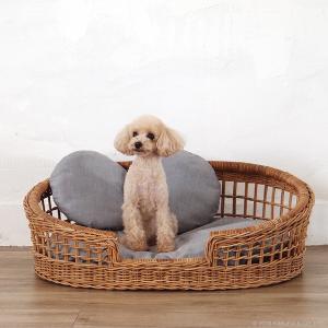 ペット カゴ バスケット ペットキャリー 手提げバスケット 手編み