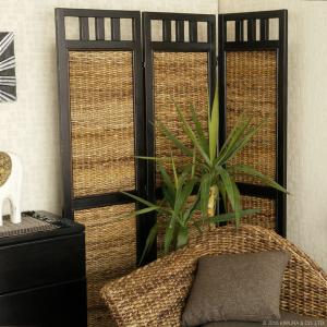 衝立 スクリーン 4連 アジアン家具 Banana Leaf 高さ160cm （ ついたて