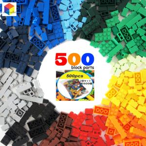 レゴ 互換 ブロック 500ピース クラシックブロック 男の子 500ピース クリエイティブパーツ 12色 8種類ランダム封入｜sancube