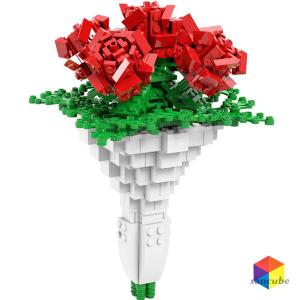 レゴ互換 ブロック LEGO互換品 クリエイター エキスパート フラワーブーケ 花束 ギフト プレゼント｜sancube