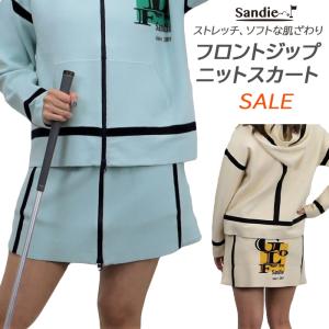 フロントジップスカート ゴルフスカート ゴルフセットアップスカート （トップス別売り）｜サンディ