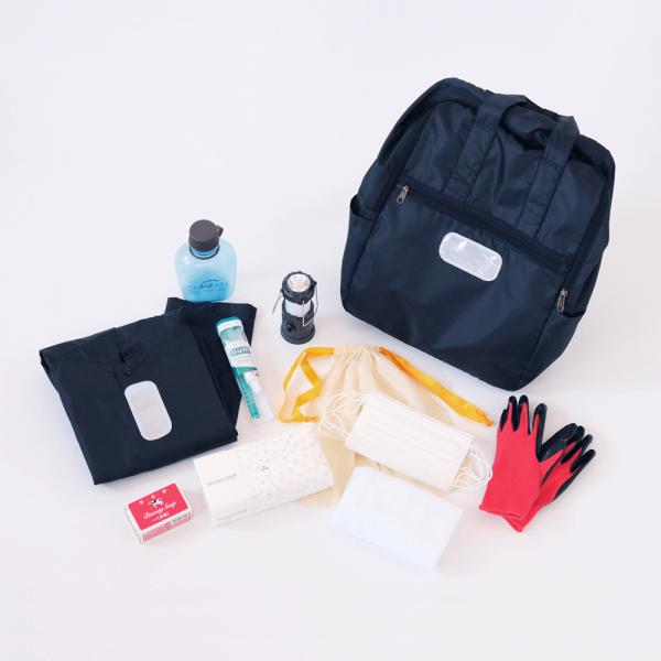 防災避難グッズ　ブラック