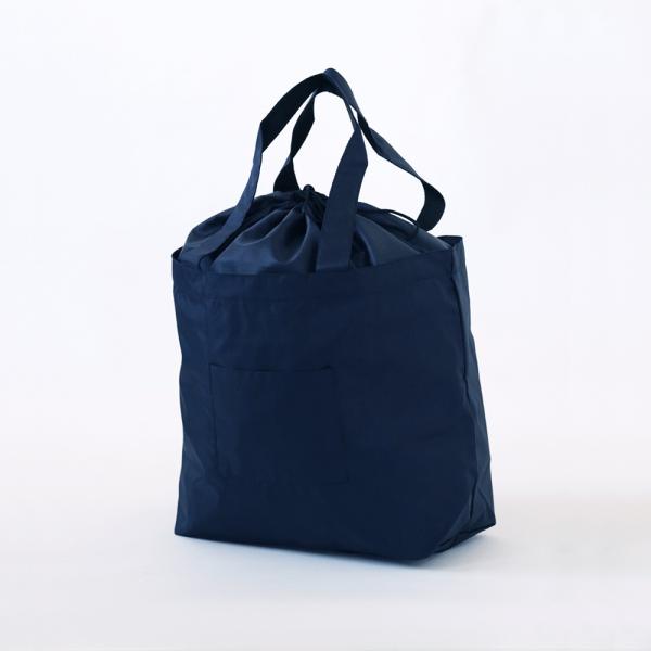 巾着トート ネイビー　パラシュートクロス