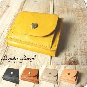 財布 レディース 三つ折りミニ財布 アンティーク風フェイクレザー Legato Largo レガートラルゴ