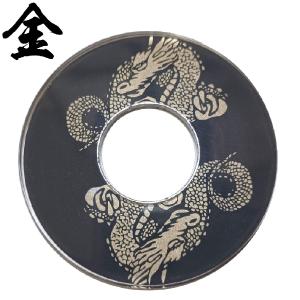 化粧鍔 龍 サイズ M・L ツバ つば 剣道竹刀の詳細画像1