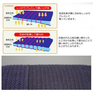ミツボシ 天 極厚8mm織刺(ヘリ紺鹿革仕立)...の詳細画像5