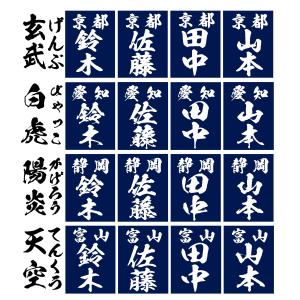 正藍染紺反 縁縫クラリーノタイプ 毛筆書体 名...の詳細画像5