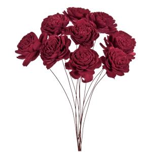 【ナチュラル素材　ハンドメイドフラワー】　ソーラーローズ・小　ワインレッド do032081-470 0【東京堂】