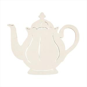 【花器　ベース　ナチュラル素材】　ティーポットプレート　＃１　ホワイト ze009080-001 ナチュラルベース【東京堂】