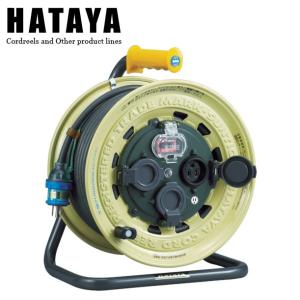 ハタヤ 屋外用防雨型コードリール30m(ブレーカー付) レインボー ハタヤ 屋外用防雨型コードリール30m(ブレーカー付) レインボー