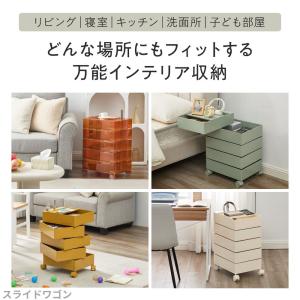 ワゴン キャスター付き 5段 3段 スライドワ...の詳細画像2