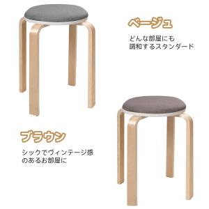 スタッキングチェア スツール 2脚セット 丸椅...の詳細画像4