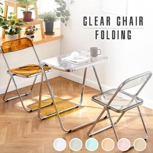 2点セット「迅速発送&送料無料」 クリアチェア パイプ椅子 クリア椅子[d89d 八番屋 / クリアチェア パイプ椅子 クリア 椅子 チェア 透明椅子