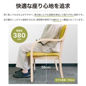 介護椅子 立ち上がりやすい 肘付き 1脚 ダイ...の詳細画像5