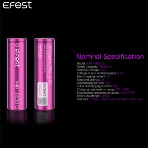 Efest IMR 18650 バッテリー 3...の詳細画像1
