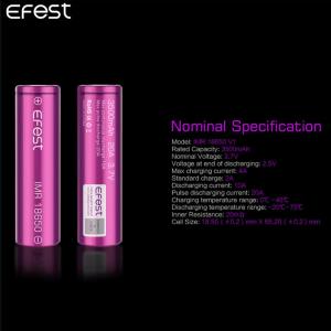 Efest IMR 18650 バッテリー 3...の詳細画像1