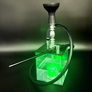 シーシャ 水タバコ フル装備LED付 シーシャ スクエア LED内蔵 本体 + ヒートマネジメント 火力調整やお