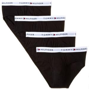 メンズ Tommy Hilfiger(トミーヒルフィガー) ウエストロゴブリーフ4枚セット(Black)/Classic Brief