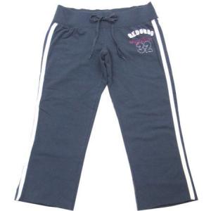 レディース Hollister ホリスター ヒップロゴクロップドスウェットパンツ(Navy)