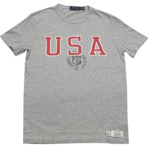 メンズ POLO RALPH LAUREN ポロ ラルフローレン USAプリントTシャツ Gray｜sanfan