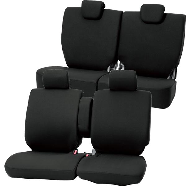 シートカバー 軽自動車 汎用 カラードカバー フロントベンチ リア5：5分割 車１台分フルセット ブ...