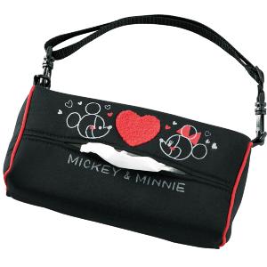 ベロア調　ディズニー　ミニー　小物入れ　ティッシュ入れ付き　多機能小物入れ ベロア調 ディズニー ミニー 小物入れ ティッシュ入れ付き 多