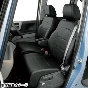 シートカバー JF3 JF4 ホンダ NBOX N-BOX 前席バケット車専用 車 1台分 M4-63 ソフトレザーR ブラックレザー ブラックステッチ 447760｜サンフォーム