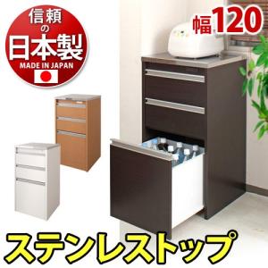 ステンレストップ キッチンカウンター 日本製 完成品 幅45.5cm 送料無料 ステンレストップキッチンカウンター 幅約45.5cm 食器棚 キッチンラック｜sangostyle