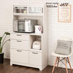 キッチン収納 白 カントリー風 木目 木製 ナチュラル 収納 キッチン
