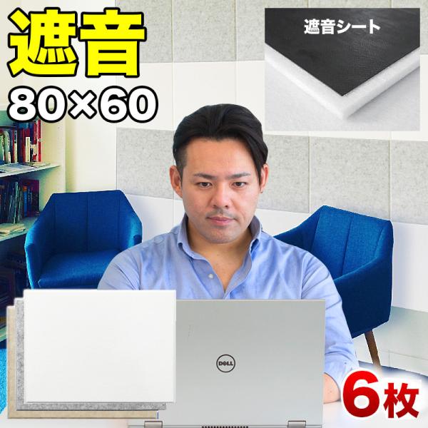 防音パネル 吸音 遮音 フェルメノン 80cm 60cm 6枚 テレワーク 防音 パネル 45度カッ...