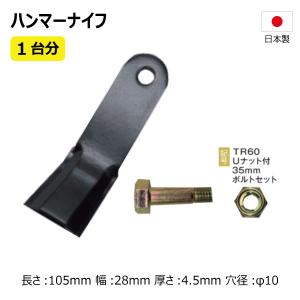 38枚 1台分 イセキ HR660B ハンマーナイフ ハンマーナイフモア 替え刃