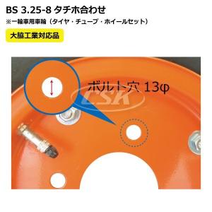 給餌車用車輪 3.25-8/3.00-8/13...の詳細画像2