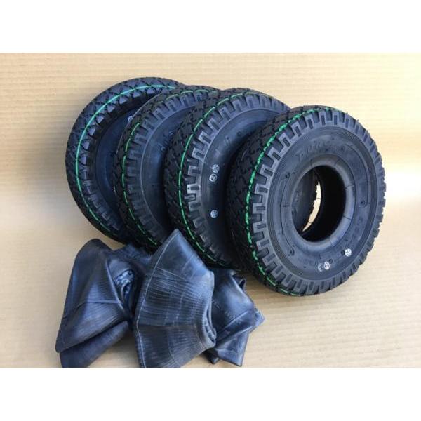 各4本 3.00-4 4PR タイヤ チューブ セット DURO HF-210 デュロ 300x4 ...