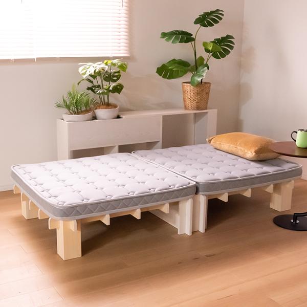 組立シングルベットフレーム クロススペシャル 道具不要 組立時間10分！組み立て簡単