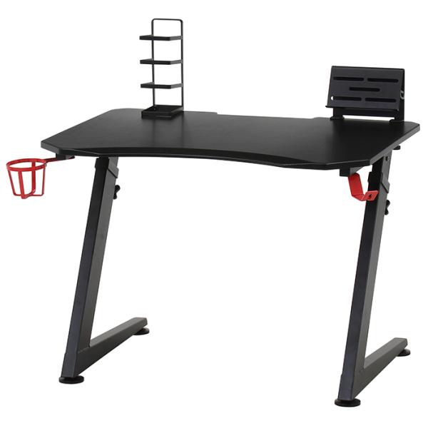 ゲーミングデスク レッド 幅80 奥行63 デスク 高さ調整可能 パソコンデスク キッズ用 多機能 ...