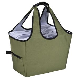 買い物バッグ 保冷 エコバッグ 折りたたみ可能 26L 肩掛けできる ボタン付 自立 メッシュポケット付 大容量 カゴにセット M5-MGKHRS00012