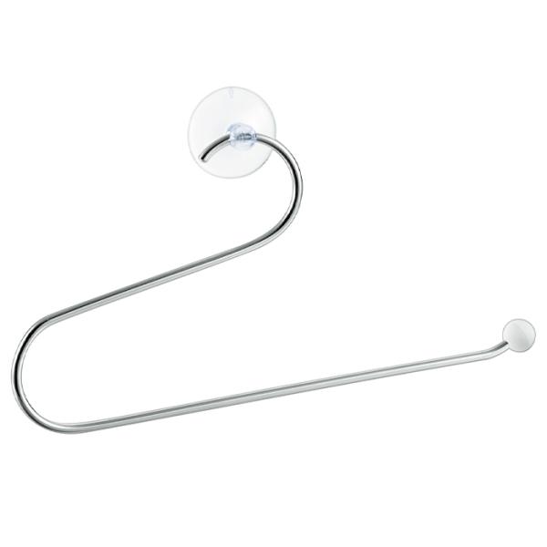 タオルハンガー ステンレス製 吸盤付き 壁掛け 衛生的 便利グッズ シンプル お風呂収納 洗面収納 ...
