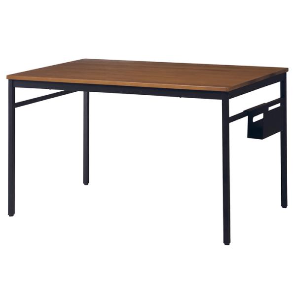 ダイニングテーブル 単品 テーブル 幅120 長方形 4人掛け ティッシュポケット付き 木目調天板 ...