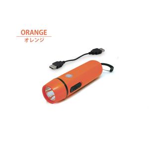 手回し充電ライト オレンジ USB充電ライト ハンディライト ダイナモ USB充電 ライト スマホ充電 点滅灯 SOS点滅 非常時 M5-MGKNKG00127OR｜sanjo-interior-mkt