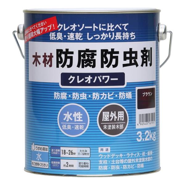 和信ペイント クレオパワー ブラウン 3.2kg 800353